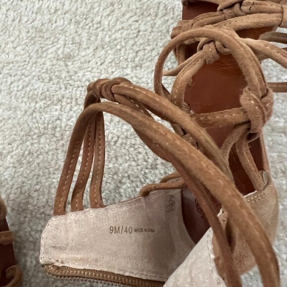 Vince Camuto Setensa Tan Open Toe Strappy Gladiator Sandals Shoes 9 - Picture 9 of 10